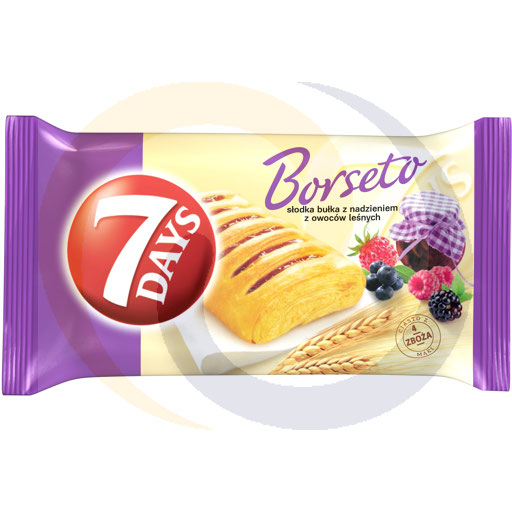 7Days Borseto zoet broodje met bosvruchtenvulling 80g