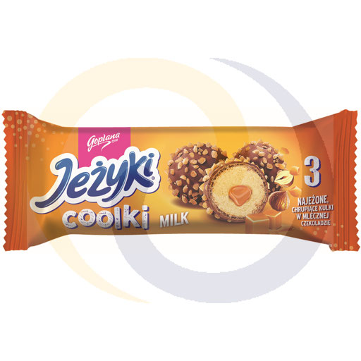 Goplana Jeżyki wafels in melkchocolade bolletjes 35g