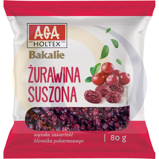 Сушеная клюква 80г / 15шт Ага Холтекс