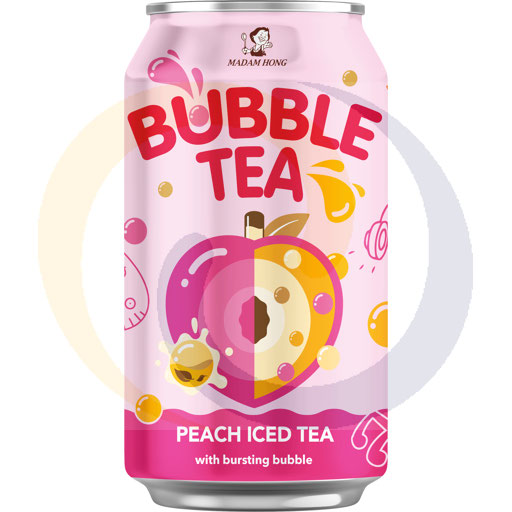 Персиковый Клубничный Чай Бабл Мадам Хонг 0,32л/24шт Алкор