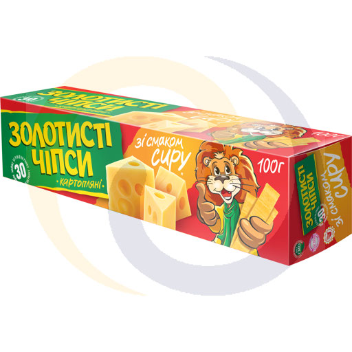 Золотые чипсы со вкусом сыра 100 г/24 шт. Jaivir