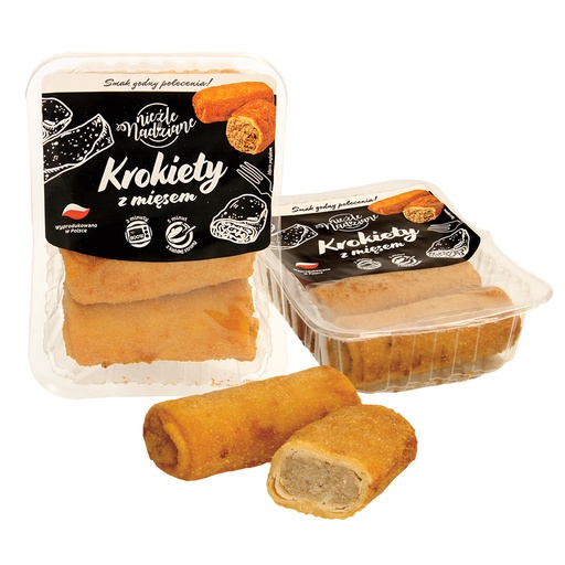 Панированные крокеты (блины) с начинкой (49%) из куриного мя