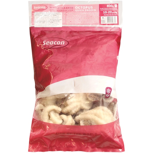 Продукт из осьминога с добавлением питьевой воды, сырой, цел