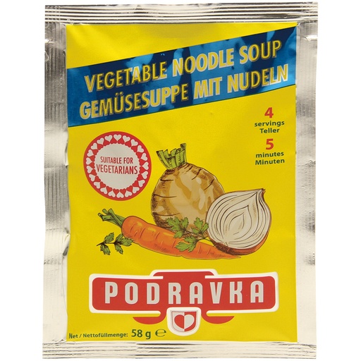 Овощной суп с лапшой. Сухой продукт.
