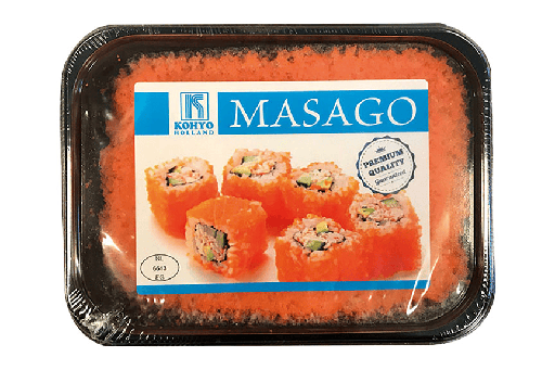Sushi Kaviar telur ikan Masago Oranye
