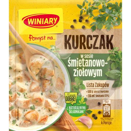 Winiary Idee voor... Kip in romige kruiden saus 30 g