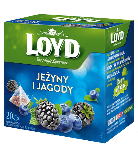 Фруктовый настой Loyd со вкусом черники и голубики 40 г (20