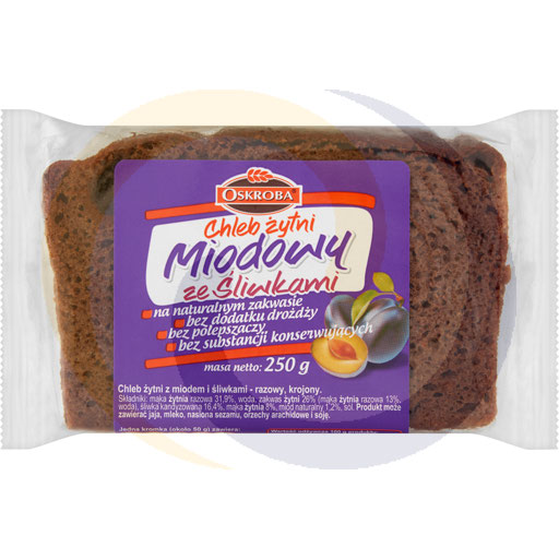Oskroba Bruin Brood met Honing en Pruimen 250 g