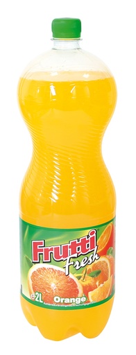 Koolzuurhoudende verfrissende drank met toevoeging van sinaasappelsap "Frutti Fresh"