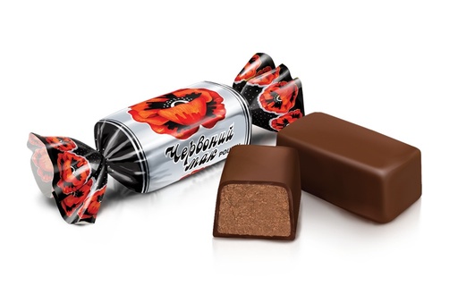 Snoep "Krashyl Mak Roshen" in cacaohoudend glazuur