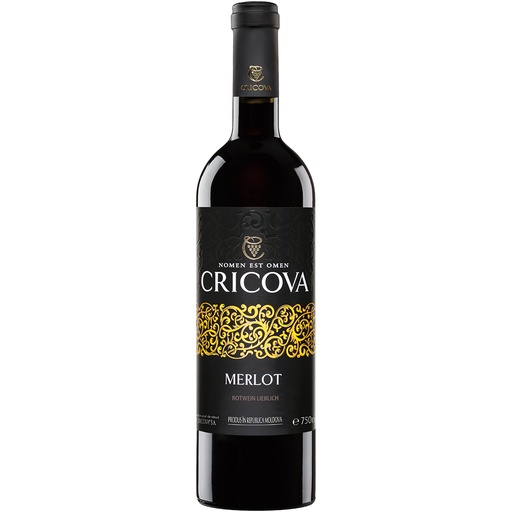 CRICOVA - Мерло Красное вино полусладкое из Молдавии, 13% ал