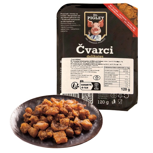 Cvarci delikates - Krokante varkenssnippers met melk en uien