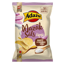 Adazu chips yoghurt en rode ui 130g