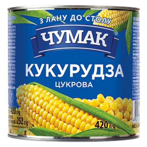 Кукуруза Чумак овощная, стерилизованная.