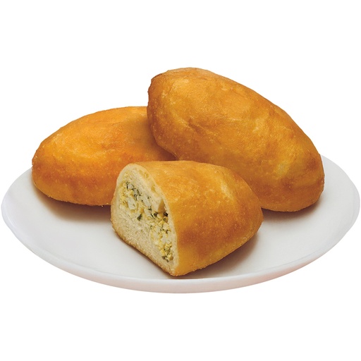 Piroshki gevuld met ei en ui