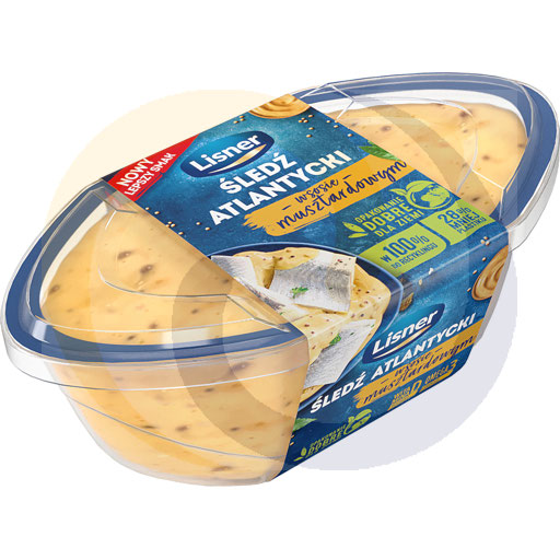 Haringfilets in mosterdsaus 280g Lisner