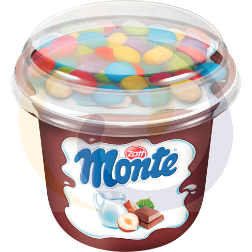 Zott Monte Melkpudding met Chocolade Noten en Suikergecoate