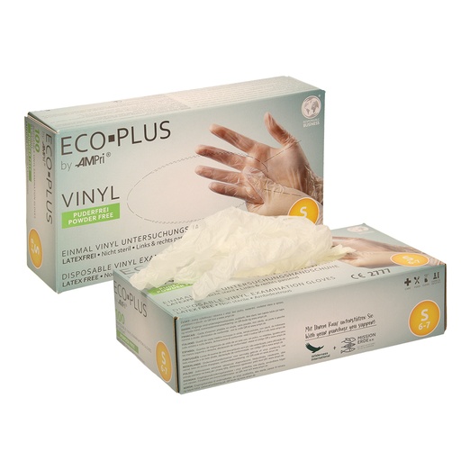 Перчатки виниловые, неопудренные, белые, размер S, длина 240