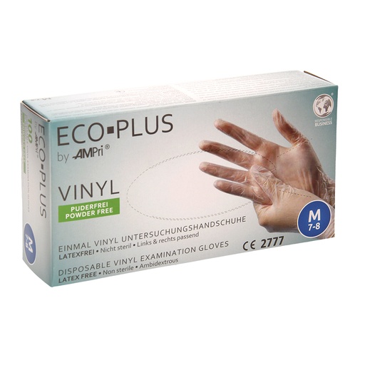 Vinylhandschoenen poedervrij maat M, 100 st.