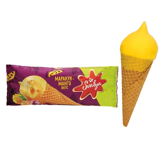 IJs met passievruchtsmaak, gevuld met passievruchtsmaak