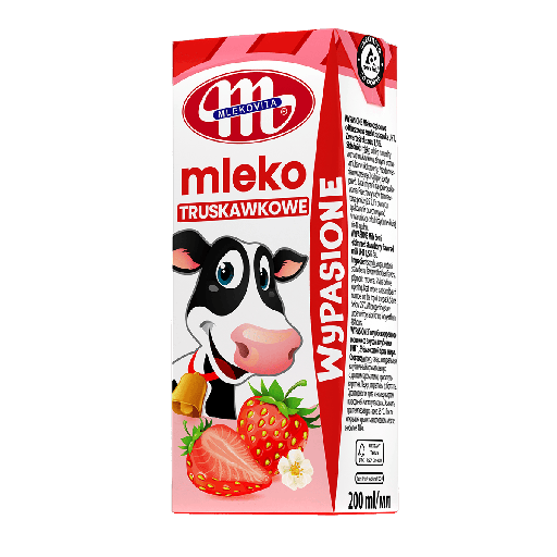 UHT-melk met aardbeiensmaak
