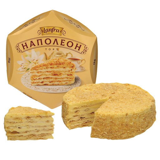 "Наполеон" Слоёный торт с 70% крема, глубокой заморозки
