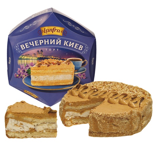 "Вечерний Киев" Воздушный торт с карамелизированным сгущенны
