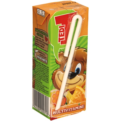 Tedi Multivitamine. Wortel-multifruit-verfrissingsdrank met 