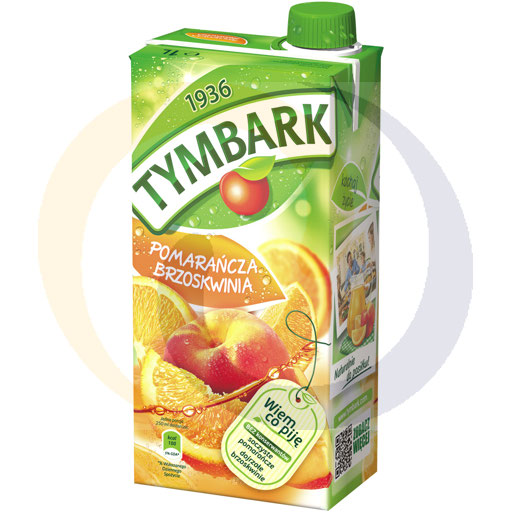 Питьевой коктейль персик-гранат. 1,0л/ 12шт E Tymbark