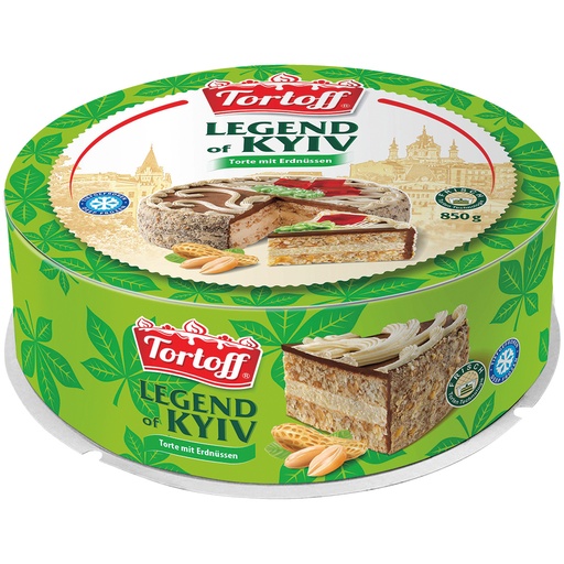 "TORTOFF" Taart "Legende van Kyiv" met room 57,7% en pinda's