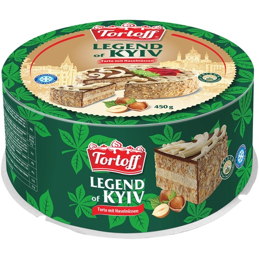 "TORTOFF" Taart "Legende van Kyiv" met 60% crème en hazelnot