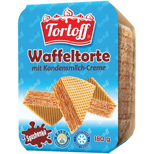 "TORTOFF" Вафельный торт со сгущенным молоком, замороженный