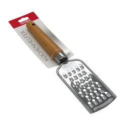 Ручная терка односторонняя с крупными отверстиями 24 см, дер