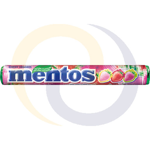 Mentos Aardbeienmix Kauw Dragees 37,5 g