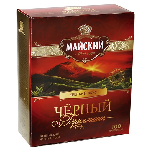 Zwarte thee uit Kenia "Majskij Tschornyj Brilliant" 100Btl.