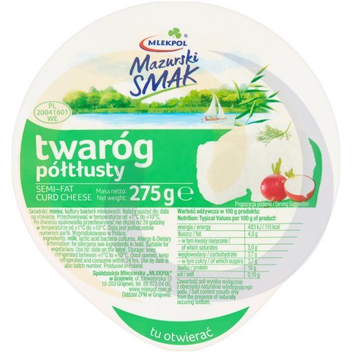 Mlekpol Mazurski Smak Halfvolle Kwark 275 g