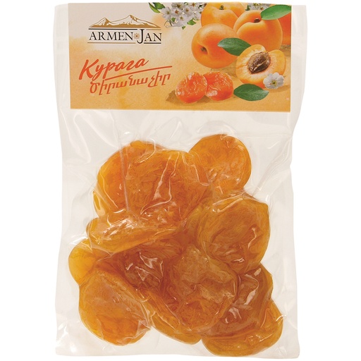 Gedroogde hele abrikozen, ontpit, gesulfiteerd.