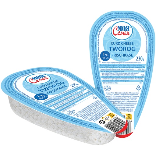 "MOJA SEMJA" творог, 1% жирности в сухом веществе