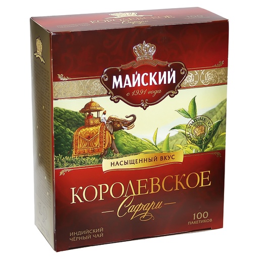 Zwarte Indiase thee "Korolewskoje Safari" 100 st.