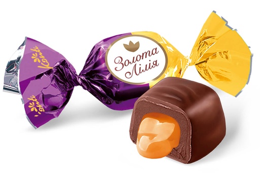 "GOLDEN LILY" Toffikonfekt "Golden Lily Truffel" met een vul