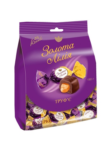 "GOLDEN LILY" Toffikonfekt "Golden Lily Truffels" met een vu
