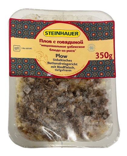 Ploeg – Oezbeekse nationale rijstgerecht met rundvlees, diep