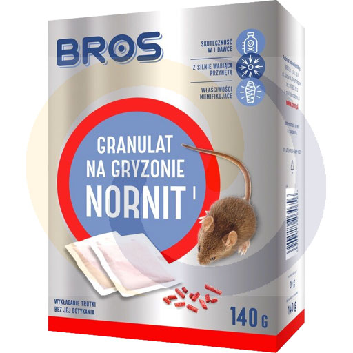 Nornit Granula voor knaagdieren 140g. Bros