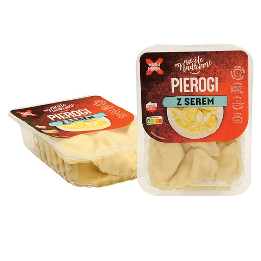 Poolse deegpakketjes "Pierogi z serem" met roomkaas en vanil