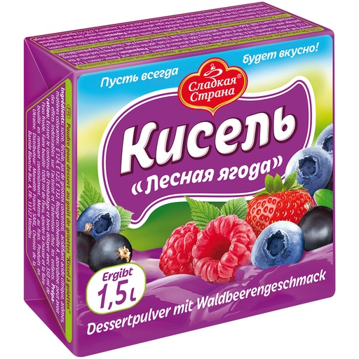 Dessertpoeder met bosvruchten smaak