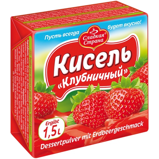 Dessertpoeder met aardbeiensmaak