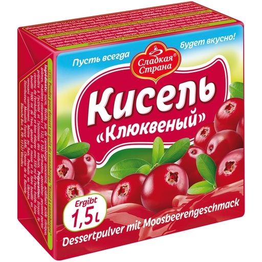 Dessertpoeder met veenbessen smaak