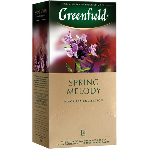 Zwarte en kruiden thee mix, gearomatiseerd - "Lente Melodie" 25 x 1,5g