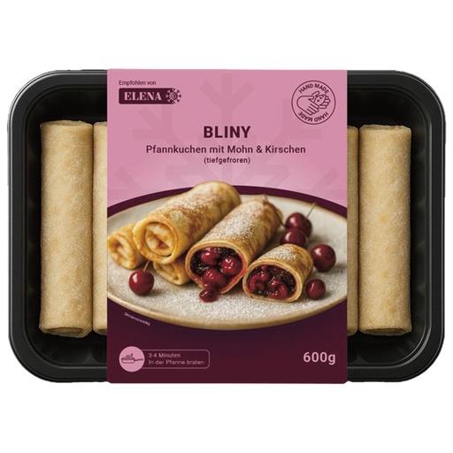 "Блины" - блинчики с маком и вишней, с начинкой и свернутые