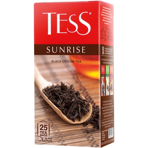 Чай "Tess Sunrise", в пакетиках 25 x 1,8г